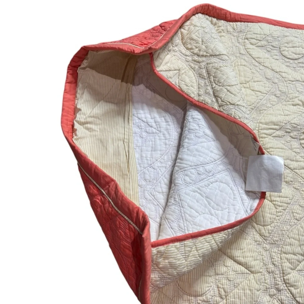 Anthropologie Cambridge Quilted Euro Pillow Sham 26” x 26” - Picture 6 of 9